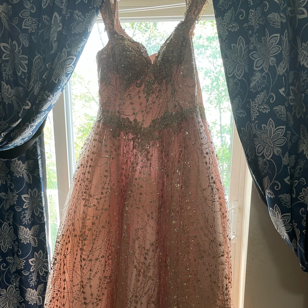 Selling a beautiful rose gold and pink aspeed dress.Size 3XL - Picture 6 of 6